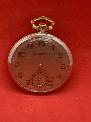 Patek Philippe & Co 3X Signed Two Tone 18k And Platinum Pocket Watch EXC Runs NR 4