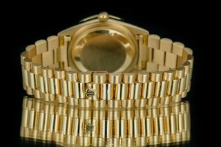 Rolex Men ' s Day Date 18038 18K Yellow Gold White MOP with Gold Diamond Bezel 3