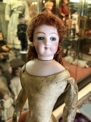 12” Antique FG Francois Gaultier French Fashion Doll In Fabulous Dress Red Wig 10