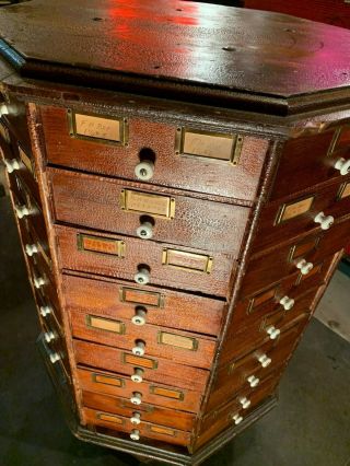 Antique Bolt Cabinet 72 Drawer American Bolt & Screw Company 1900 ' s 5