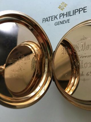 PATEK PHILIPPE POCKET WATCH - MASSIVE 51mm 18K ROSE GOLD HUNTER - c1882 3