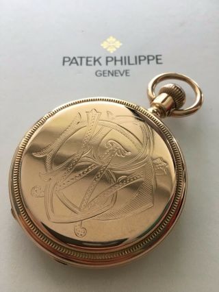 PATEK PHILIPPE POCKET WATCH - MASSIVE 51mm 18K ROSE GOLD HUNTER - c1882 5