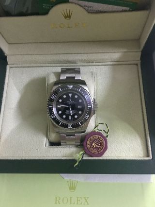 Rolex Sea - Dweller Deepsea Black On Black Ceramic Steel 3900m Watch 116610