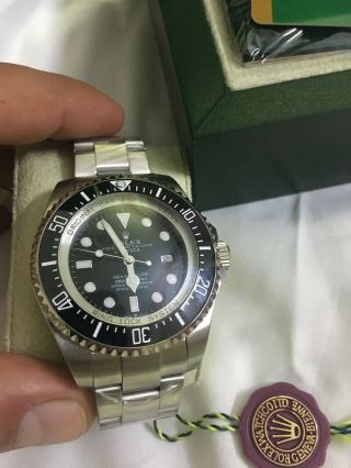 Rolex Sea - Dweller Deepsea Black on Black Ceramic Steel 3900m Watch 116610 9