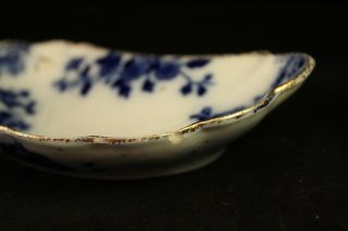 Antique WH Grindley China England Flow Blue Ironstone Merion Leaf Dish Set of 6 8