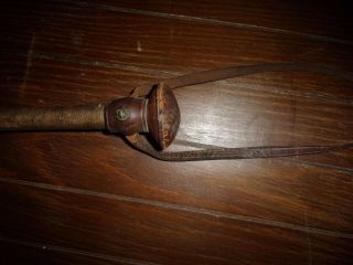Vintage Antique Leather Wrapped Horse Bull Riding Whip Crop Old