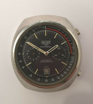 Vintage Heuer Montreal Chronograph 110.  501 Cal 12 For Repair
