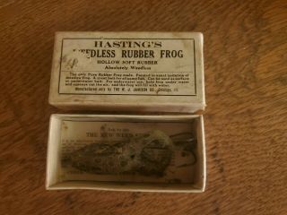 W.  J.  Jamison Hastings Box And Weedless Rubber Frog