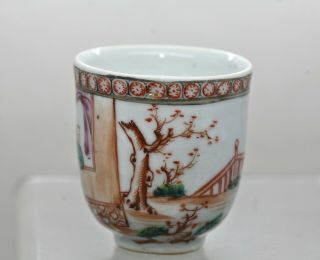 Unusual Antique Chinese Hand Painted Famille Rose Porcelain Cup Circa 1800s 3