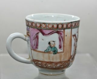 Unusual Antique Chinese Hand Painted Famille Rose Porcelain Cup Circa 1800s 4