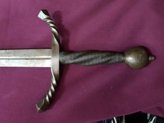 Antique 2 Handed Medieval Broadsword Scottish Or European Sword