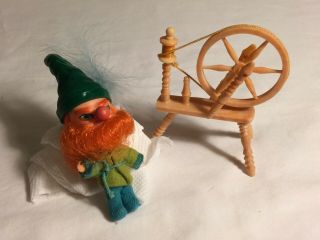 Rare Vintage Liddle Kiddle - Like Storykins Doll Rumpelstiltskin W/ Spinning Wheel