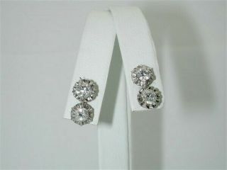 $17,  500 Antique Platinum Diamond Old Mined 2.  00ctw G/vs Earrings - $99