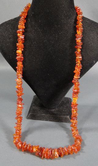 Antique Natural Baltic Honey Amber Beads Necklace Slip Over Head Jewelry 36 Gram