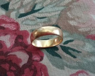 Wide 18k Gold Wedding Band Ring