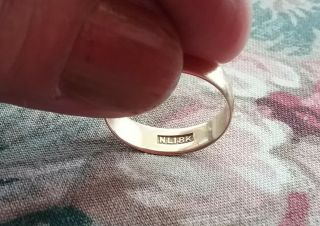 Wide 18k Gold Wedding Band Ring 4