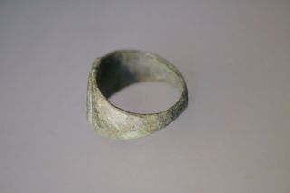 Ancient Interesting Roman Bronze Ring Alexander 1st - 4th century AD 3