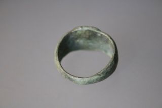 Ancient Interesting Roman Bronze Ring Alexander 1st - 4th century AD 4