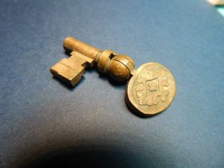 Antique Folding Pocket Door Key Old Mortise Door Lock Key (009)