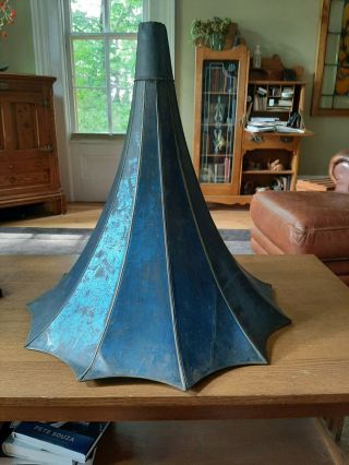 Antique Phonograph Horn Blue Morning Glory