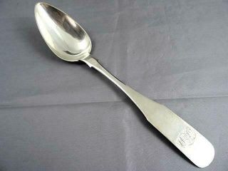 9 " Antique Coin Silver Serving Spoon By William Miller Philadelphia Pa Ca 1810 3