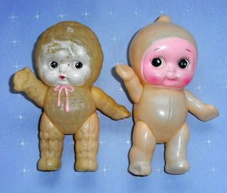 Vintage Yellow Celluloid Snow Babies Dolls