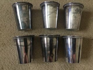 6 WM Rogers Silver Plated Julep Cups 1025 3