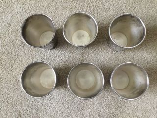 6 WM Rogers Silver Plated Julep Cups 1025 6