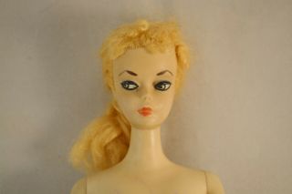Vintage Blond Ponytail 1 Barbie Stock 850 W/ Holes In Feet - Doll Only
