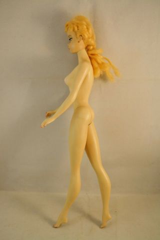 Vintage Blond Ponytail 1 Barbie Stock 850 w/ Holes in Feet - Doll Only 5