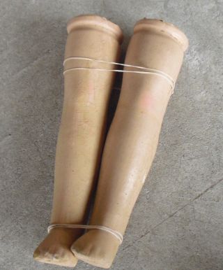 Set Of Large Vintage 1930s Hollow Composition Girl Doll Legs 7 " Long