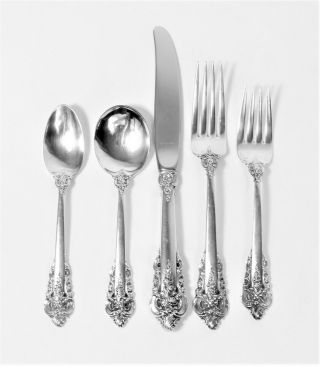 WALLACE GRANDE BAROQUE Sterling Silver Flatware,  5 piece Place Setting 9