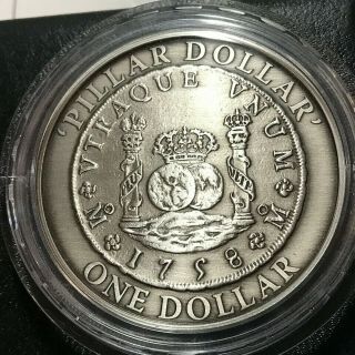 2006 $1 Australia 1758 Pillar Dollar Antique.  999 Fine Silver 60.  50 Grams 50 Mm