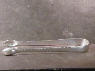 Sterling English Tongs 5 1/2 " Unknown Maker