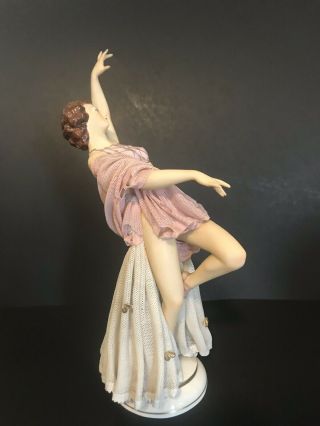 Antique Ackermann & Fritze Volkstedt Dresden Lace Porcelain Figurine NR 2