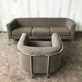 vintage modern Sofa and chair by Milo Baughman 8