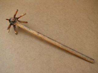 Old Antique Primitive Wooden Wood Kitchen Tool Hand Mixer Utensil Early 20th