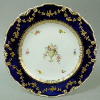Antique Royal Crown Derby Porcelain Cabinet Plate C.  1899
