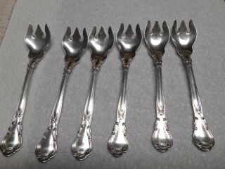 Lovely Set Of 6 Gorham Chantilly Sterling Silver 5.  5 " Ice Cream Forks No Mono