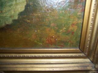 Antique 19th Century Oil Painting of Man & Woman on Canvas by John McColvin 8
