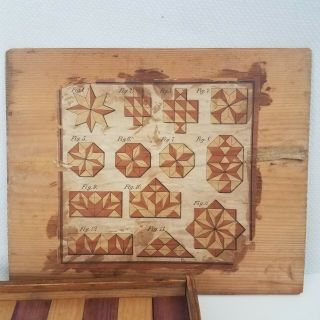 Antique Game Parquetspiel L ' art de Parqueter Wood Box Puzzle 7