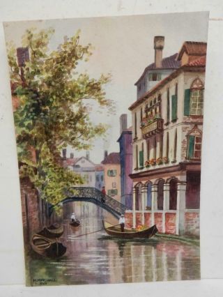 Old Painting Water Colour Venice Signed 1925