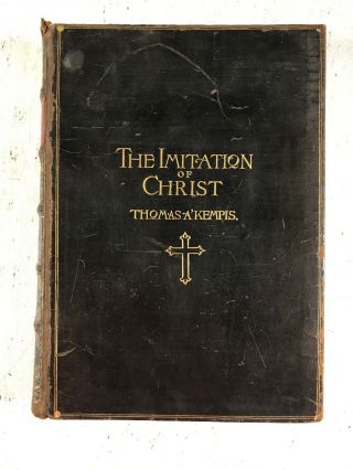 The Imitation Of Christ by Thomas Kempis Antique Leather Bound Book Christianity 5