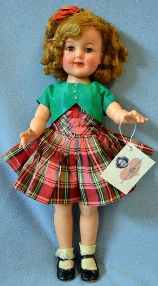 Vintage All Ideal 19 " Shirley Temple Doll Wearing Tagged Outfit