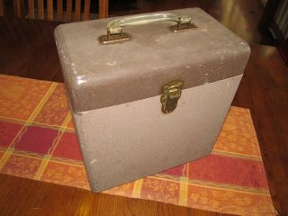 Antique 78 Rpm Carrying Case Metal Two - Tone Late 1940s L@@k