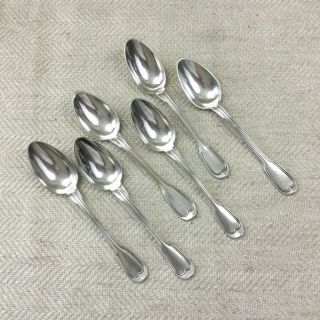 Christofle Chinon Cutlery Teaspoons Tea Spoons Set Of 6 Antique Silver Plated
