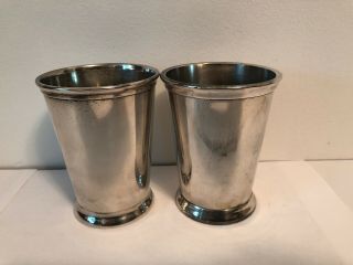 International Silver Co.  Julep Silverplate Cups,  Set Of 2