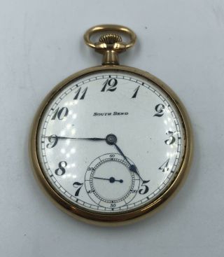 Antique 1915 South Bend Gold Filled 19 Jewel 12s Grade 429 Pocket Watch