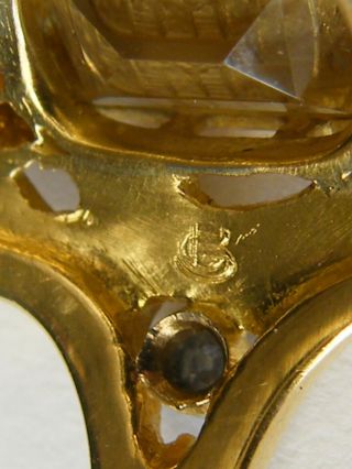 Antique - 18ct Gold/Diamond/Topaz Coat Of Arms Intaglio Marquise Ring - circa 1920 ' s 12