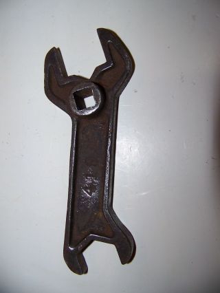 Antique 419 Hub Wheel Wrench Vintage Mechanic Tool Multi Wrench 7/8 3/4